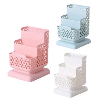 

Cosmetic Storage Rack Plastic Office Storage Basket Home Kitchen Desktop Storage Organizing Box Pen Holder