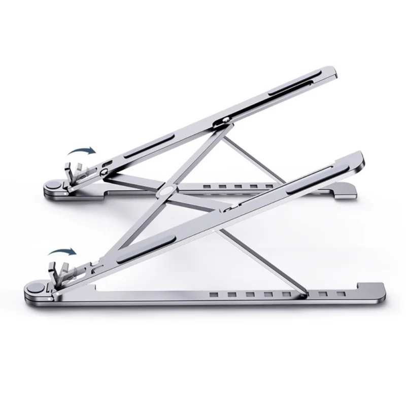 

Laptop Stand Portable Adjustable Folding Heat Dissipation Base Notebook Computer Holder Mount With Felt Bag!