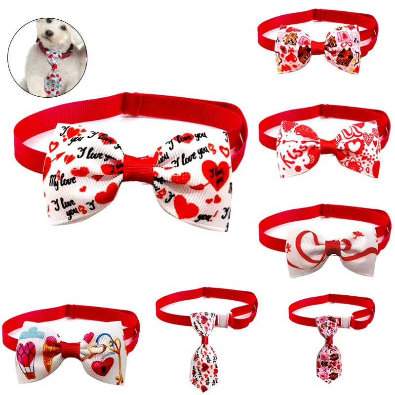 Mejor Compra Lazos de moño para perro de Mascota de San Valentín, estilo de amor, pajarita de gato, lazos de lazo para perros pequeños, suministros para mascotas gBQLxXBd8QA