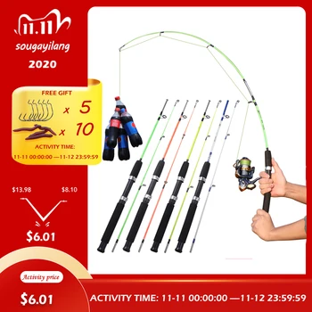 SPECIAL OFFER ❤️ Sougayilang 4 Color 120cm Spinning Hand Lure Fishing Rod EVA Handle Ultralight ABS Resin Body Travel Boat Rod - discount item 46% OFF Sports & Entertainment