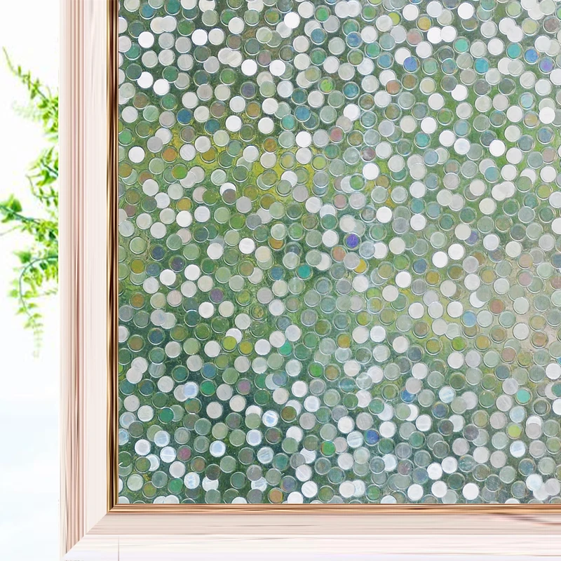 

Window Film Stained Glass Decorative Uv Window Sticker Privacy Rainbow Frosted Adhesive Film Window Decal for Glass Window