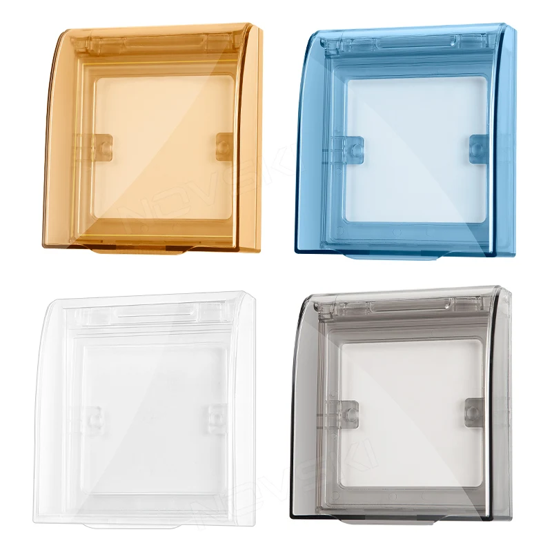

NOVSKI Universal Waterproof 86 Type Wall Socket Plate Panel Switch Box Cover Protector, Flame Retardant, 360 degree waterproof