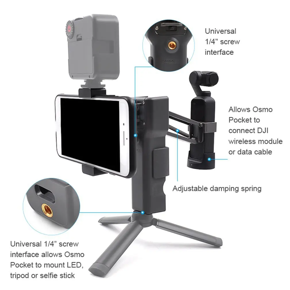 4 оси Z-осевой стабилизатор для камеры DJI OSMO карман для смартфона Gimbal кронштейн для амортизатора расширения стенд Поддержка держатель