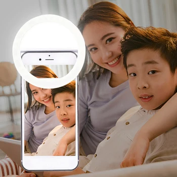 

Selfie Led Ring Light Portable Mobile Selfie Lamp for Iphone Clip Lampe Selfi Telephone Lampa Na Telefon Lens Photography