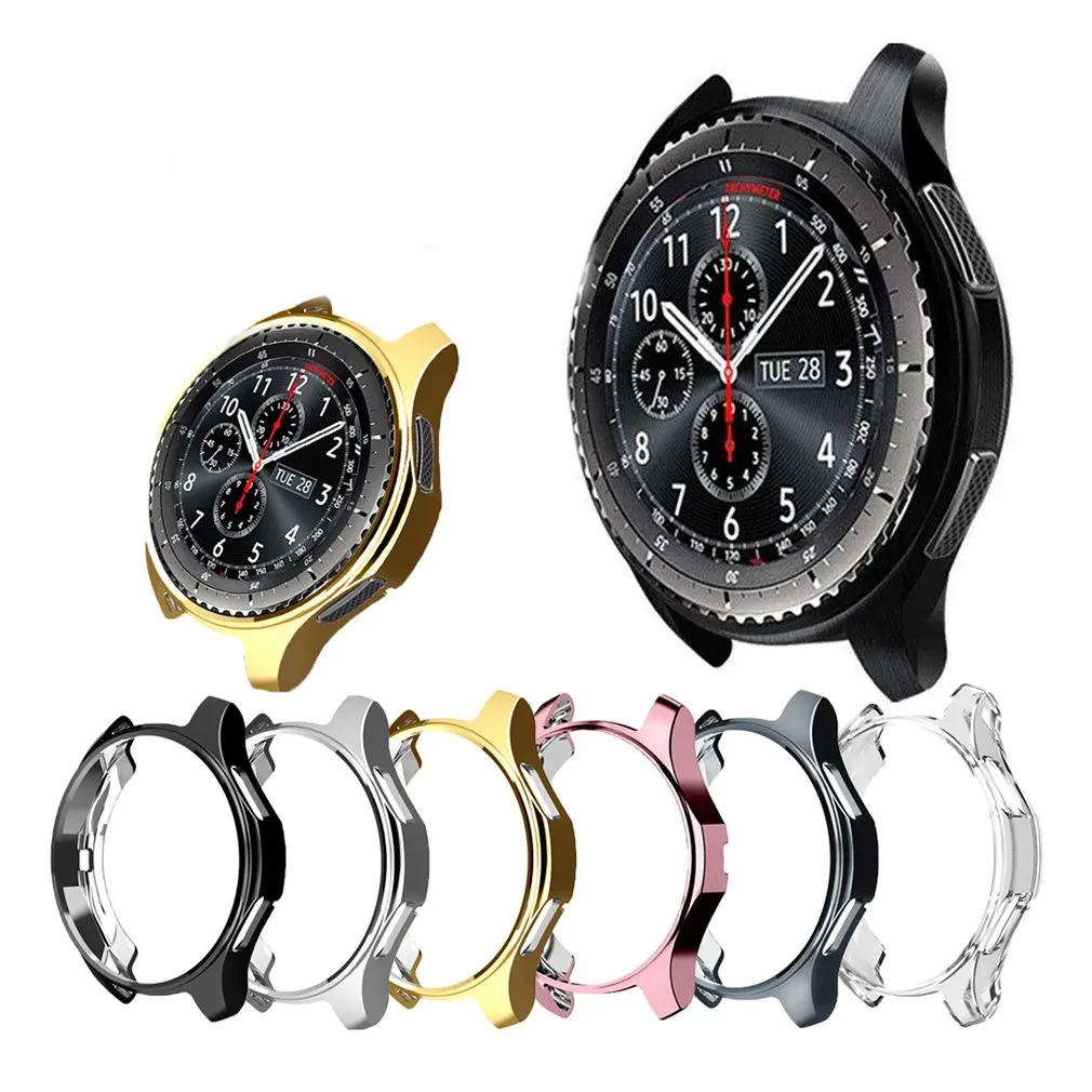 

Ultra-Slim Soft Silicone Suitable for Samsung Galaxy Watch 46mm Watch PC Case S3 Frontier Screen Protector Cover Watch Cases