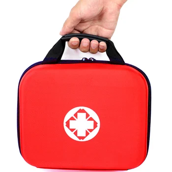 

Handy First Aid Bag Empty EVA Hard Medical Case Red Emergency Kit Compact Lightweight for Home Health Responder Camping Outdoors