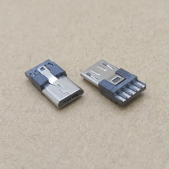 

50 pcs/lot 5 Pin Micro USB Connector Jack Tail USB Plug Sockect Terminals Male Connectors