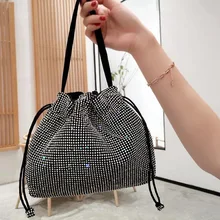 Женская сумка, Винтажный дизайн с кристаллами, сумка на плечо, вечерние, клатч, блестящие стразы, модный, милый, Повседневный, классический, женский кошелек