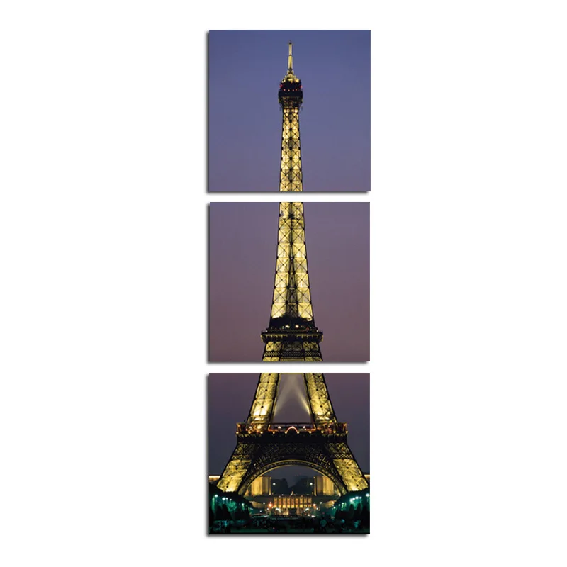 

Triple Verticle Night View Iron Tower Computer Airbrush Painting AliExpress Amazon Wish Decorative Painting Core