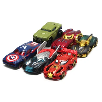 

Avengers Set 6 Pack Car Toys Children's Sliding Car Pocket Car Toy Justice League Set Children's Toys