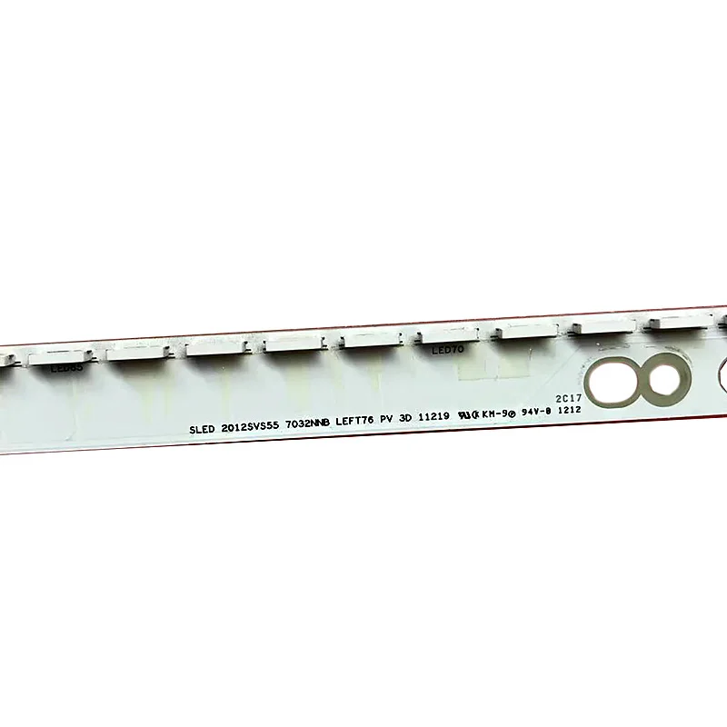 

2pcs LED strip 76/80LEDs SLED 2012SVS55 7032NNB LEFT76 RIGHT76 PV 3D For Samsung LTJ550HW08 UA55ES8000J UA55ES6100J UA55ES7000J