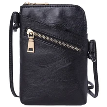Маленькая простая сумка из искусственной кожи, сумка-мессенджер, женская сумка на плечо, кошелек, клатч, кошелек, сумка для карт