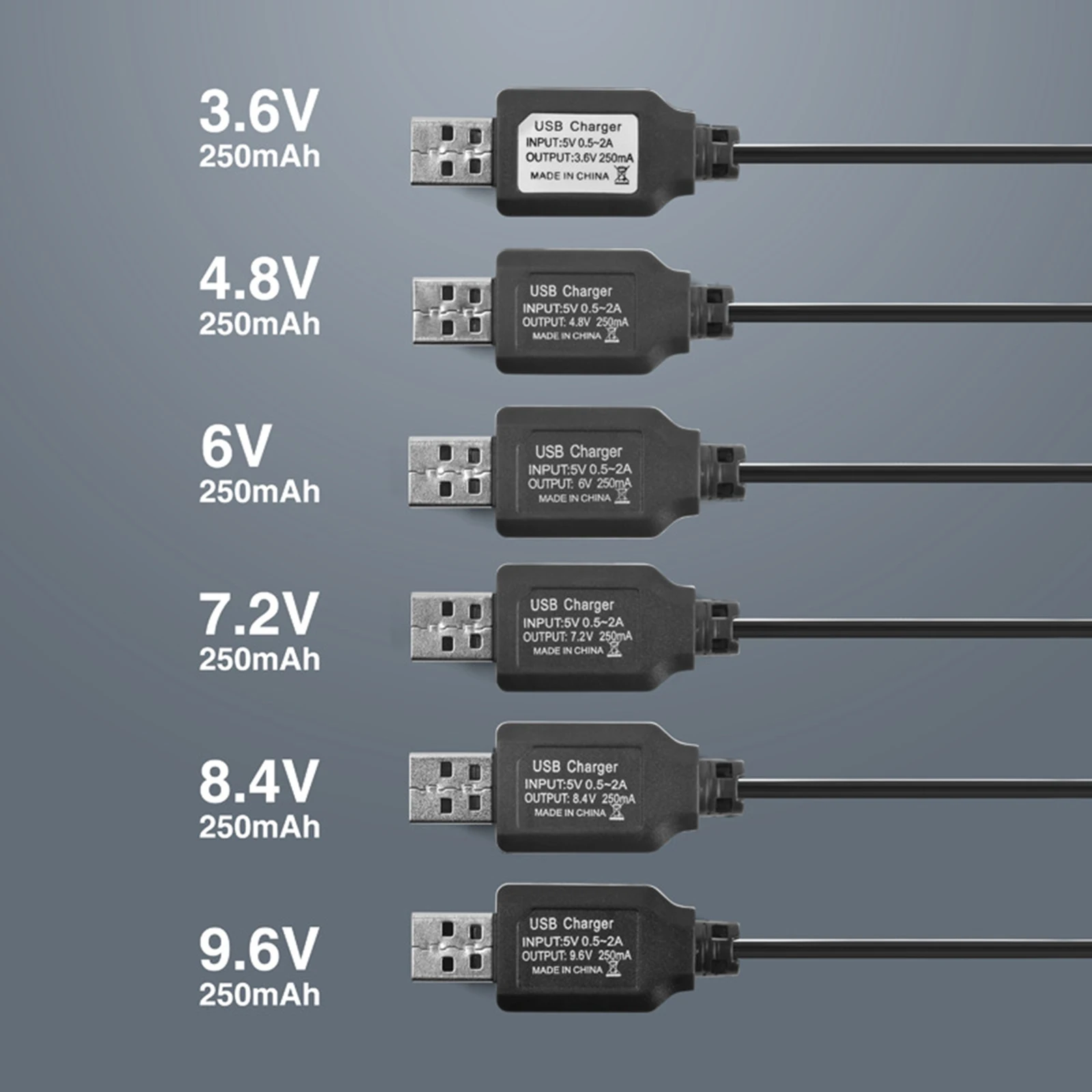 4,8 мА зарядный кабель USB зарядное устройство для Ni-Cd Ni-MH 3,5 в батареи пакет SM JST EL KET разъем