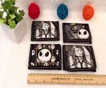 

4pcs Nightmare Before christmas cartoon children folding Zero wallet Purses bag gifts Watch Boxes party gifts