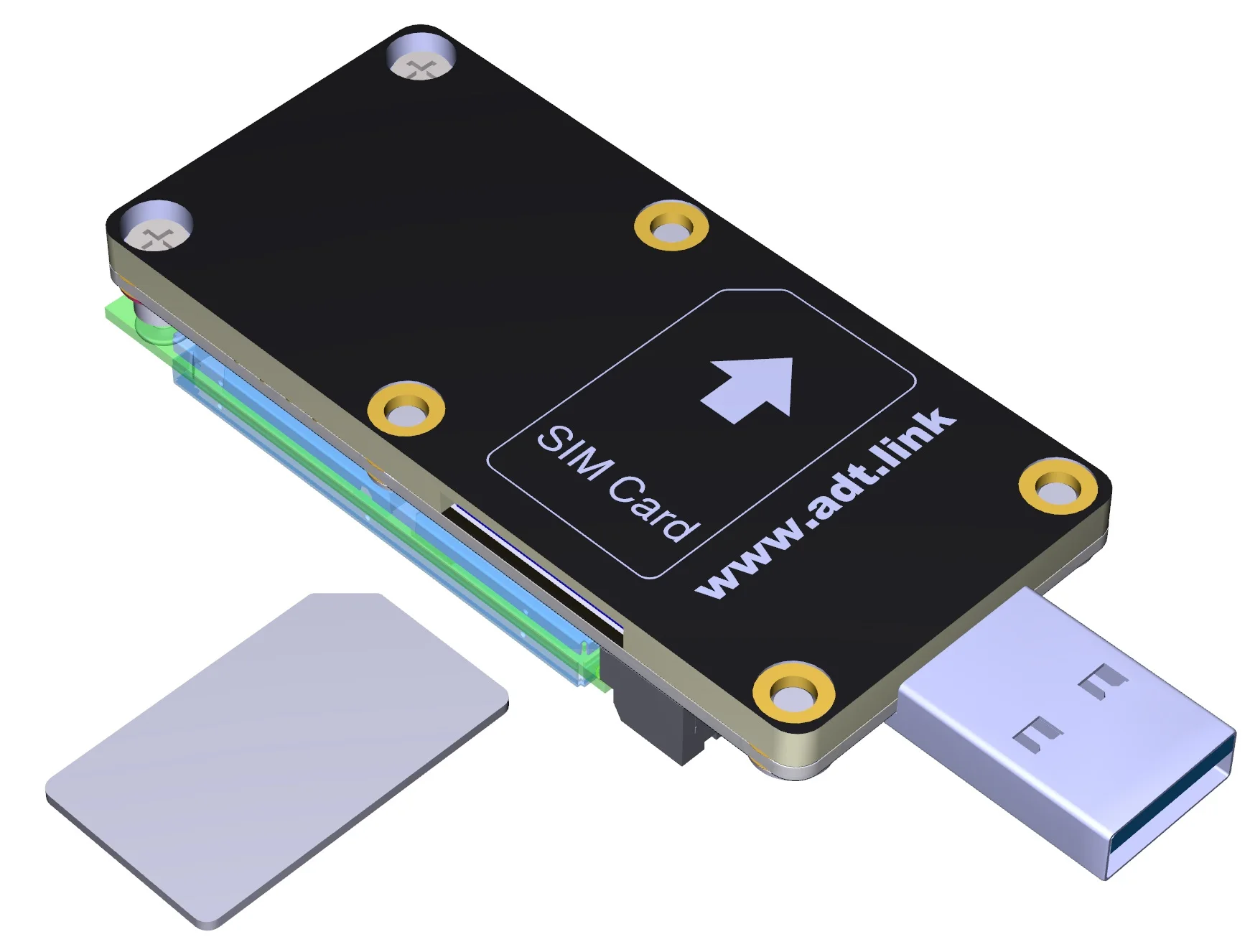 Usb 3.0 para Mini-pcie Mpcie 5g 4g 3g Lte Módulo Adaptador sem Fio Conversor Cartão Mini Pci-e 3.5v 3a com Padrão Duplo Sim Slot Cabos de computador e conectores - Imagem 3