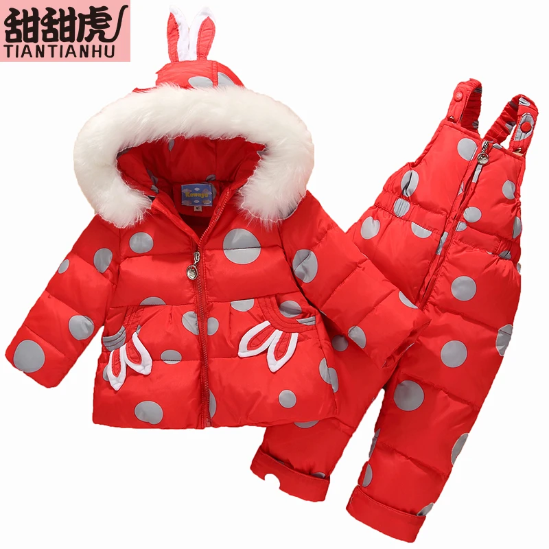 NEW Winter children clothing 2sets girls Warm parka down jacket for