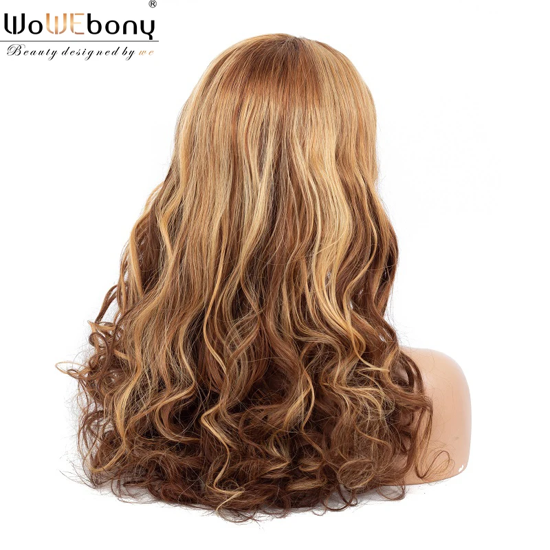 Омбре кружевные передние человеческие волосы парики Цветные Волнистые бразильские виргинские волосы кружевные передние парики 150% предварительно выщипанные для женщин WoWEbony парик