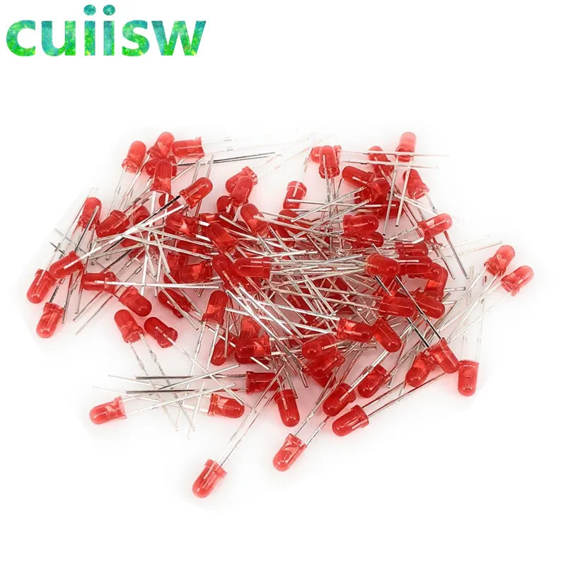 

100pcs Red LED 3MM Red light-emitting diode Red turn Red