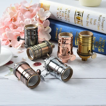 

Aluminum Lamp Holder E27 Screw Bulb Base Industrial Retro Pendant Fittings Lustre Lampholders Fixture Vintage Lamp Socket