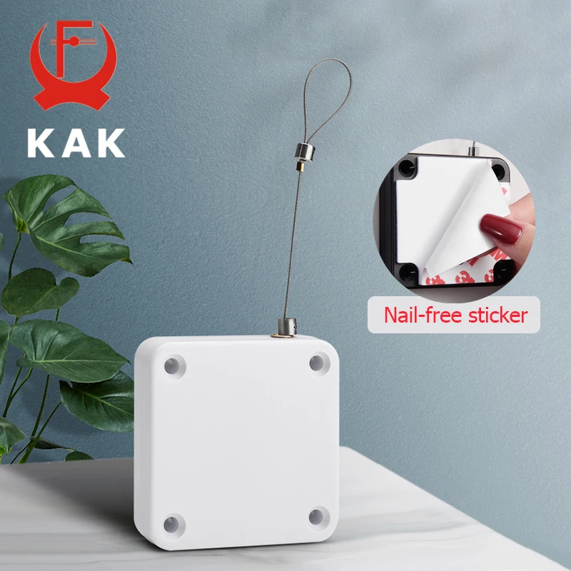 KAK 2 to 10 Packs Automatic Door Closer Nail-Free 500g to 1000g Tension Sliding Door Windows Glass Door Close Device Hardware
