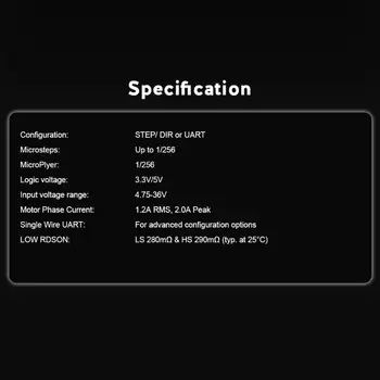 

TMC2208 V3.0 Stepper Motor StepStick Driver UART 3D Printer Parts Suit SKR MKS GEN Ramps 1.4