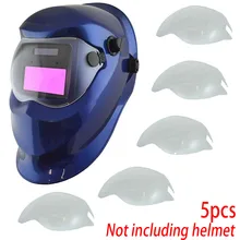 Lentilles de soudage, protection extérieure pour casque, masque de soudage, filtre en plastique pour assombrissement automatique, masque de soudage solaire caméléon, 5 pièces