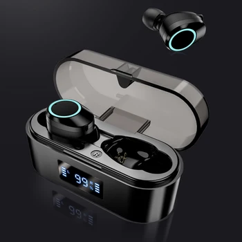 

X15 TWS Earbuds Bluetooth 5.0 Wireless Stereo Mini In-ear Headphone IPX7 Waterproof HiFi Earphones Digital Display Charging Case