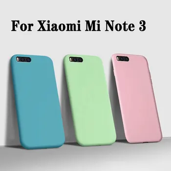 

Fundas Case For Xiaomi Mi Note 3 luxury Matte Liquid soft Silicone Phone Cases For xiaomi mi note 3 3pro back Cover armor Coque