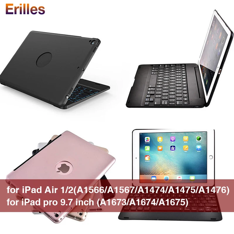 

Hard ABS Keyboard Case for Apple iPad Air 1 2 9.7 inch Tablet Cover Wireless Bluetooth Keyboard Case for iPad Pro 9.7 Air 5 6