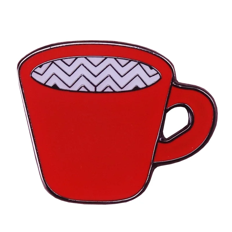 Twin peak cup enamel pin David Lynch movie fans jewelry | Украшения и аксессуары
