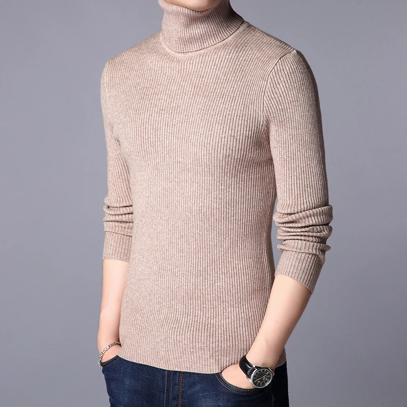 Covrlge мужской свитер осень зима мужская водолазка сплошной цвет повседневные мужские свитера тонкий бренд трикотажные пуловеры MZM048