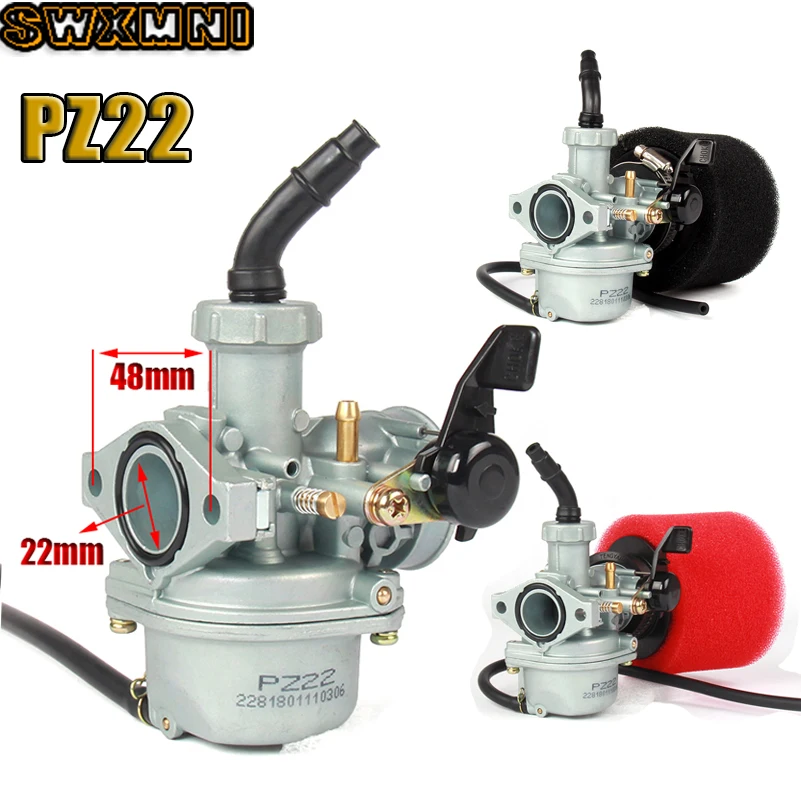 Карбюратор PZ22 Carb 22 мм с воздушным фильтром для 110cc 125cc SSR Lifan CRF50 мотоцикла