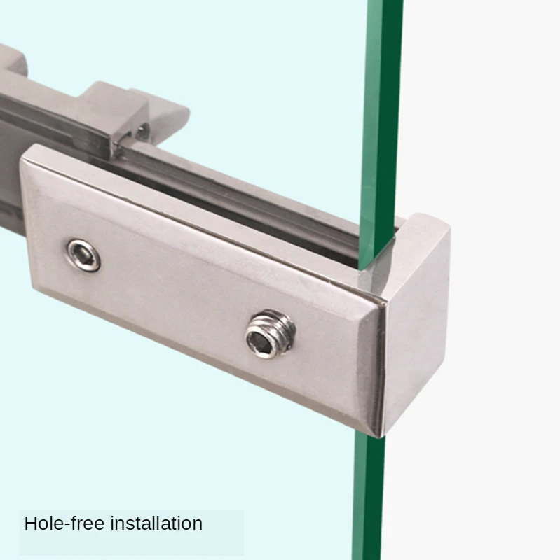 Bathroom Glass Door Lock Latch Lock U-Shaped Glass Door Shower Room Sliding Gate Limiting Device Latch Catch