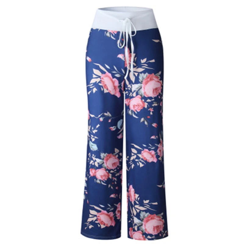 Womens Pants Womens Comfy Stretch Floral Print Drawstring