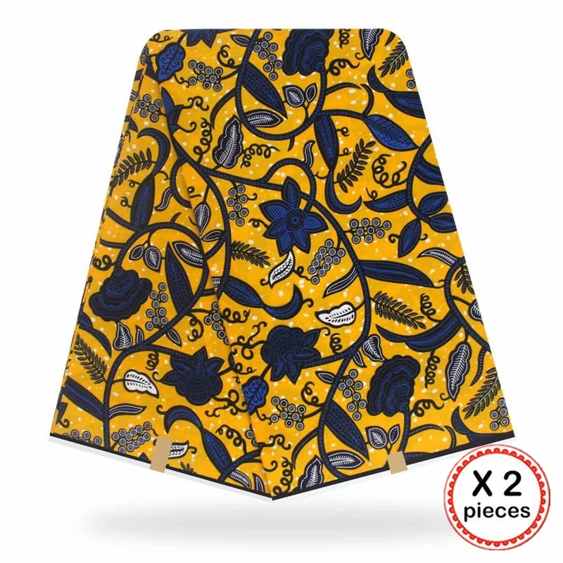 Африканская восковая ткань с принтом Хлопок Шитье Анкара африканская ткань 12 ярдов Нигерия Гана ткань для DIY свадебного платья 91617