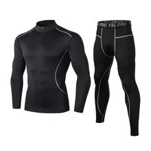 Новое мужское термо-нижнее белье, мужские теплые кальсоны, зимние комплекты термобелья, анти-микробное растягивающееся белье для фитнеса, компрессионная одежда