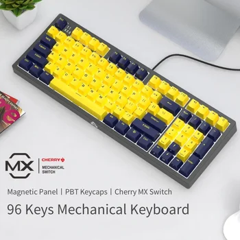 

Mechanical Keyboard Gamer 96 PBT Keys Gaming Keyboard Cherry MX Blue/Black/Brown/Red Switch USB Wired DIY Keyboad For PC/Laptop