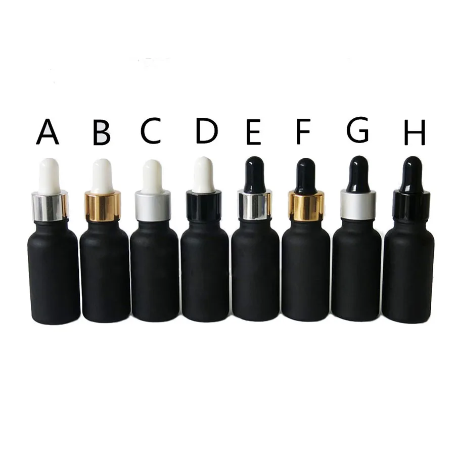 10pcs/lot 20ml Matte Black Glass Frost Glass Dropper Bottle  For e Liquid Essential Oil 2/3 Cosmestic Container with Drop calligraphy drop pot ceramic ink dropper chinese water porcelain well dish container