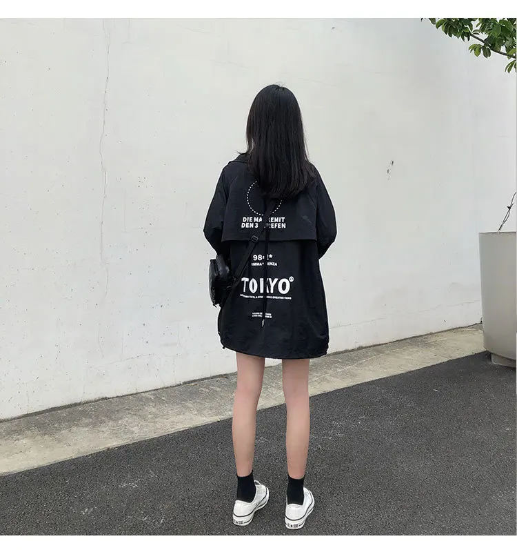 Пальто с принтом для фотосессии в Корейском стиле Ulzzang Cool Girly Series Apathy Dark