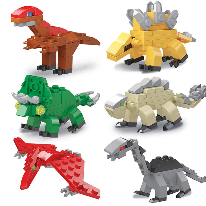 

Children's Educational Dinosaur Car Puzzle Toy Puzzle Building Blocks DIY DIY Plug Small Particles Assembled Educational Toys
