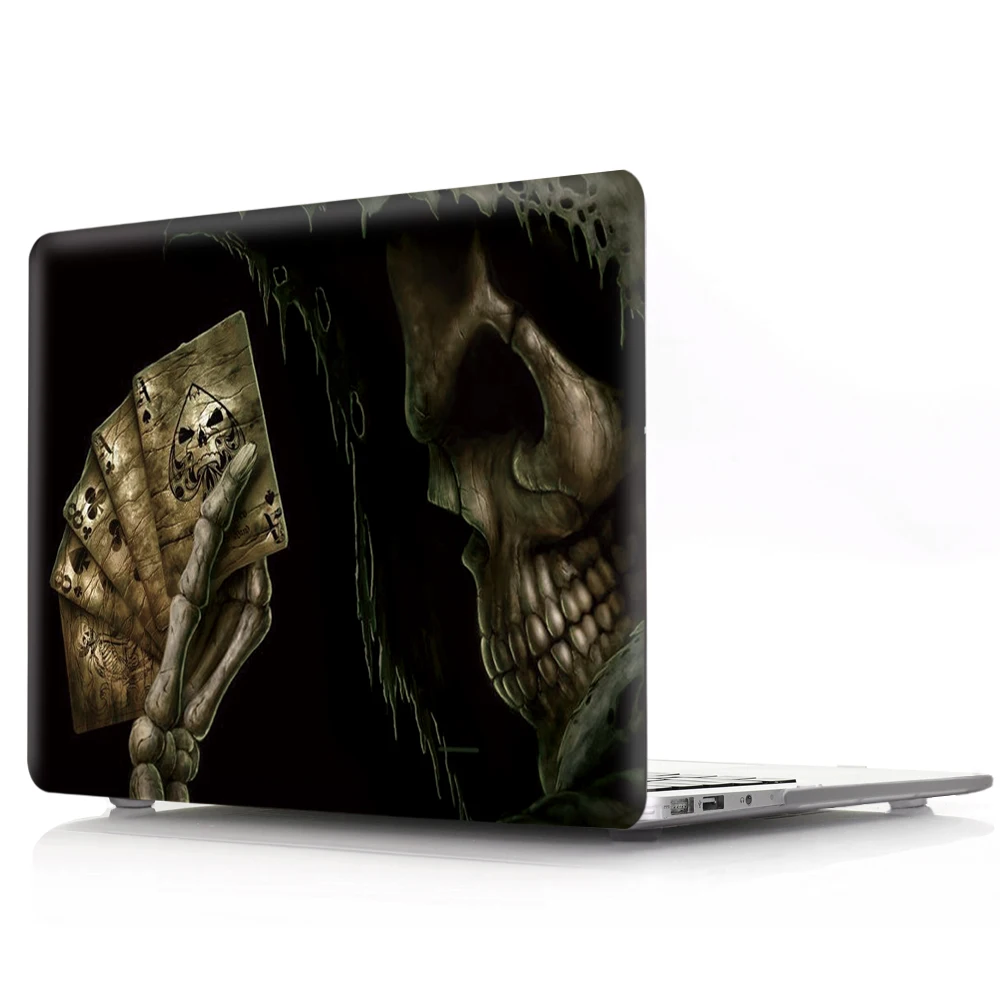 Чехол с рисунком черного черепа для Macbook Pro Retina 12 13 15 2015 чехол ноутбука A1534 A1502 A1398