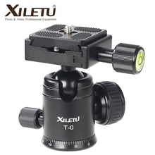 Çok popüler Xiletu T-0 taşınabilir hafif topu kafa ve kelepçe ve montaj plakası için Tripod 1/4 '3/8 'Screw dijital(China)