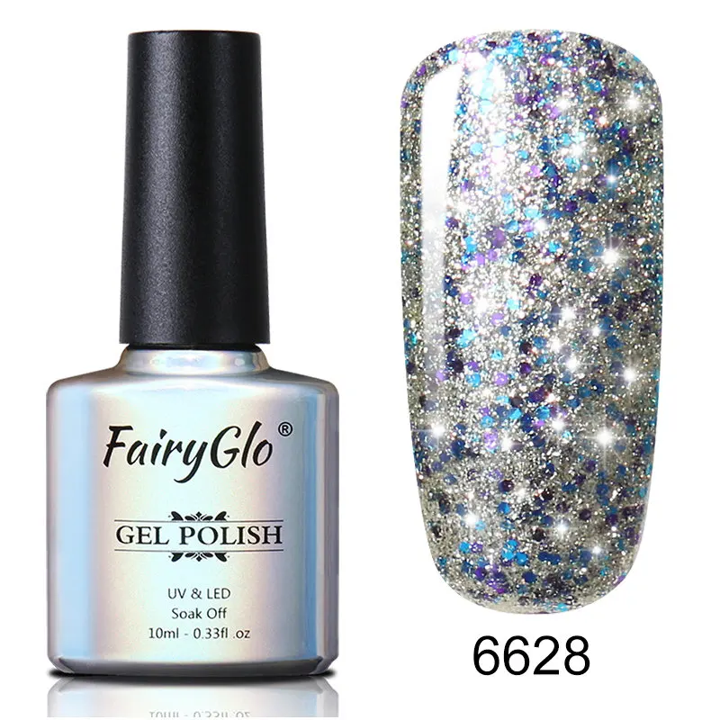 FXJ6628 FairyGlo 10 мл блеск Звездный Гель-лак УФ-гель для ногтей Гибридный лак Гель-лак верхняя основа праймер краска Полупостоянный Гель-лак - Цвет: FXJ6628