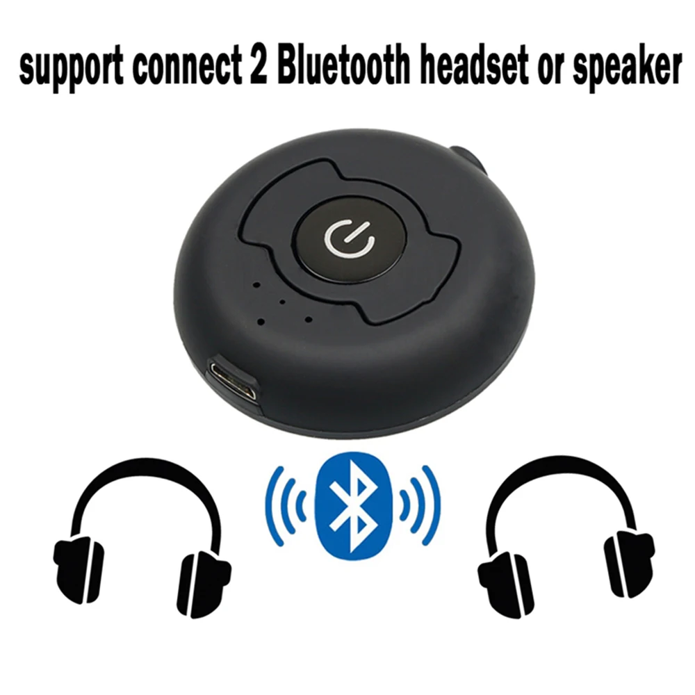 Multipoint Connection Portable Bluetooth 5 0 RCA Aux 3 5mm Stereo Audio TV Transmitter Wireless Music Adapter For Two Headphones