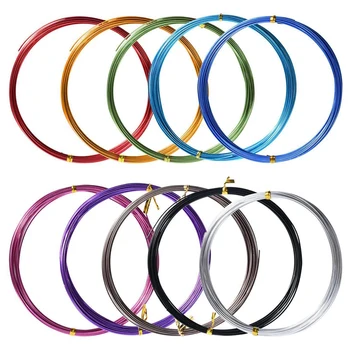 

12 Rolls Assorted Colors Aluminium Craft Wire for DIY Craft, 1 mm in Diameter 5 Meters Long