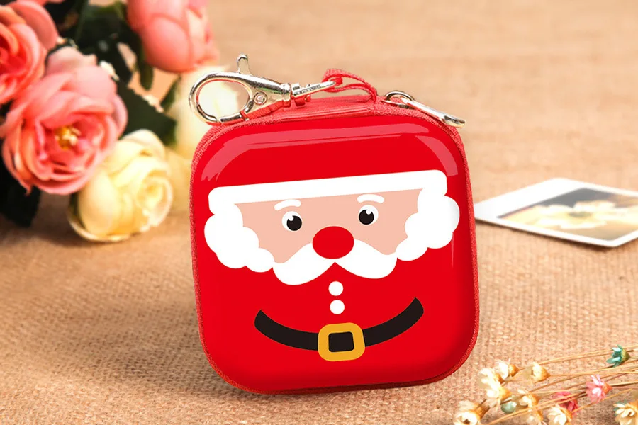 Милый мини кошелек для монет с рождеством, снеговик, олень, подарок для детей, на молнии, для денег, держатель для наушников, коробка для хранения, сумки, кошелек