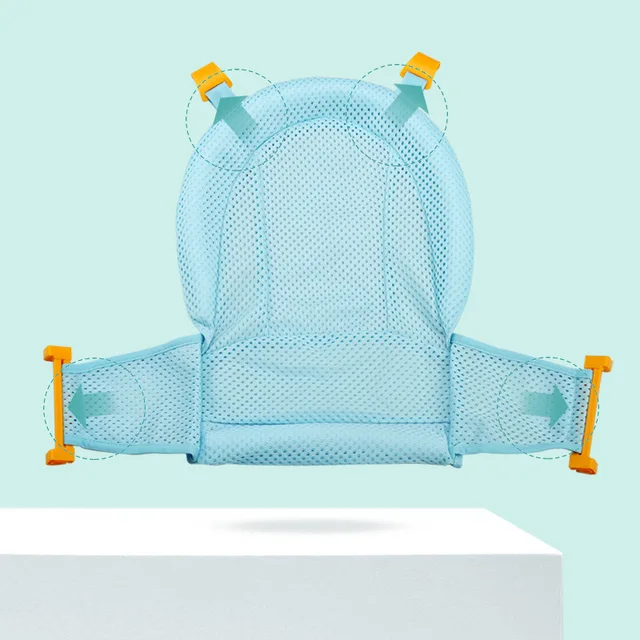Baby Bath Seat Support Mat Foldable Baby Bath Tub Pad & Chair Newborn Bathtub Pillow Infant Anti-Slip Soft Comfort Body Cushion 4