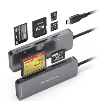 

5 in 1 OTG Micro TF SD Card Reader High-speed Flash Drive Smart Memory Card Adapter for Android Computer Laptop