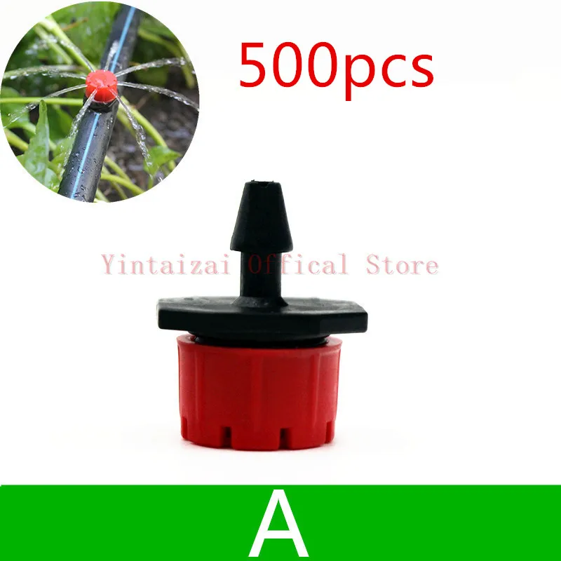 100-500PCS Adjustable Dripper Garden Irrigation Drip Emitter On Stake Used On Garden Greehouse Watering Tools Drip Irrigation