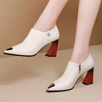 

Women Pumps Spring Summer New Arrival Fashion Genuine Leather High Heels Party Shoes Woman Night Club Shoes